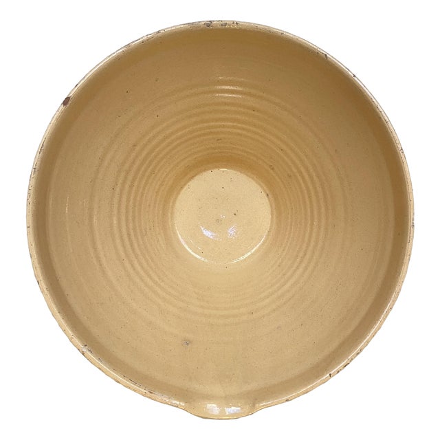 Vintage French Glazed Terracotta Tian Bowl, 1950s For Sale