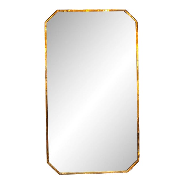 Mid Century Italian Octagonal Wall Mirror 1980s For Sale