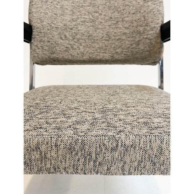 Vintage Gray Upholstered Armchair by Gispen, 1960s For Sale - Image 14 of 15