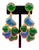 1980s Gripoix Blue and Green Abstract Dangle Earrings For Sale