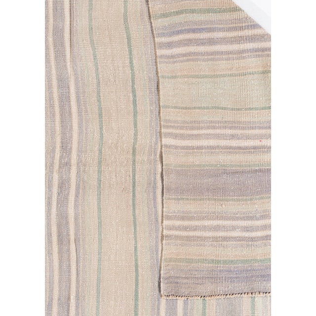 Vintage Circa 1940 Tan Turkish Kilim Flatweave Rug 4ft 11in X 13ft 1in For Sale - Image 10 of 14