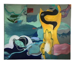 Mid 20th Century Abstract Expressionist Oil Painting