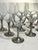 Italian Williams-Sonoma 4” Diameter Pewter Stem Hand-Blown Crystal Wine Goblets - Set of 12 For Sale - Image 3 of 5