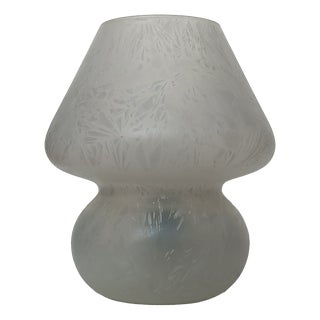 Frosted Murano Glass Mushroom Table Lamp, 1960s For Sale
