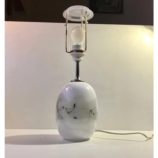 Holmegaard Modernist Danish Sakura Table Lamp by Michael Bang for Holmegaard, 1970s For Sale - Image 4 of 9