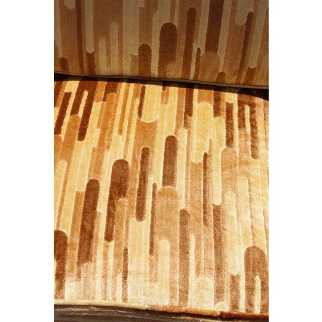 Italian Geometric Velvet and Acrylic Glass Lounge Chair, 1960s For Sale - Image 8 of 12