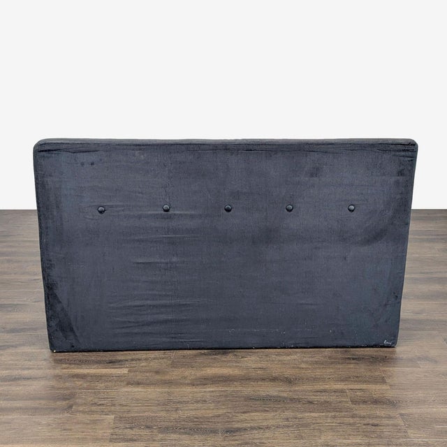 BoConcept Modern Black Queen Size Bed Frame With Upholstered Headboard For Sale - Image 4 of 7