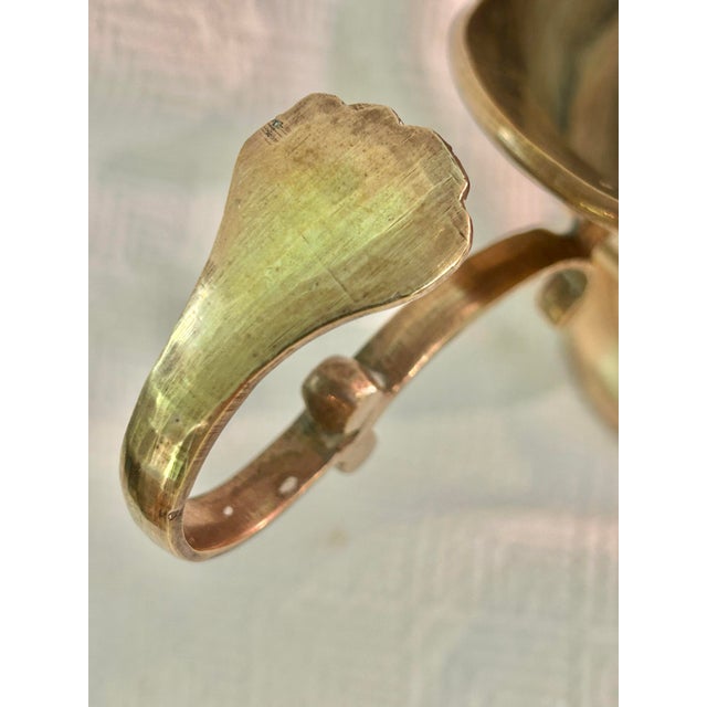 Brass Mid 20th Century Brass Pedestal Ewer or Lavabo Water Vessel For Sale - Image 8 of 11