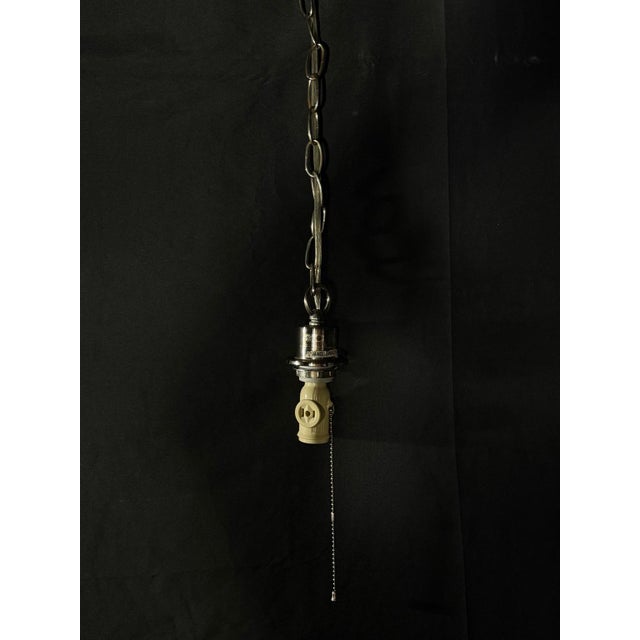 1990s 1990s Industrial Plug-in Swag Pendant Light With Chain For Sale - Image 5 of 5