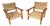 Mid-Century Modern Pair of Wood and Rope Armchairs, Italy, 1970s For Sale