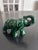 Forest Green Ceramic Elephants from Saint Clément, 1950, Set of 2 For Sale - Image 8 of 10