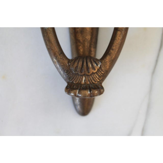 Metal Vintage Brass Plated Door Knocker For Sale - Image 7 of 8