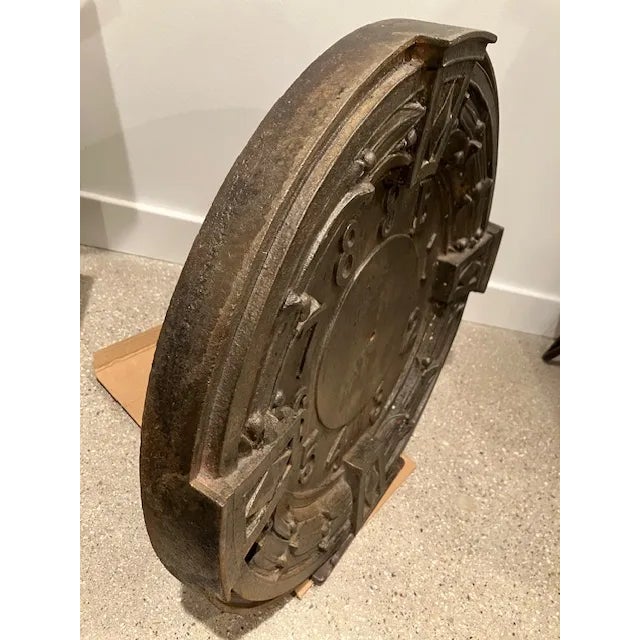 American Nineteenth Century American Cast Iron Elevator Indicator Dial For Sale - Image 3 of 10