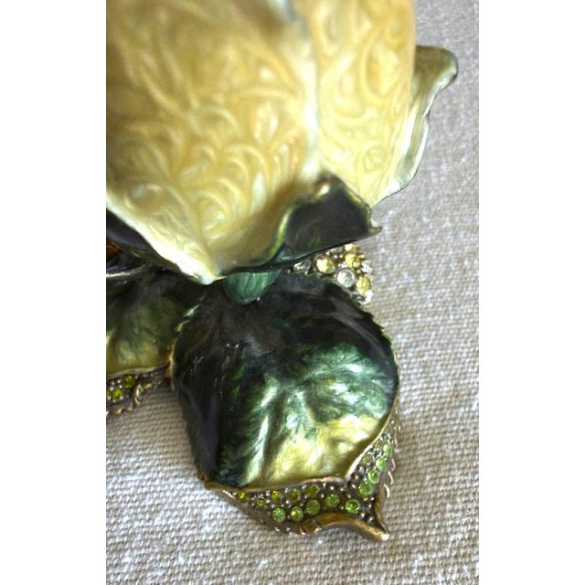 Vintage Ornate Enameled Floral Butterfly Candlestick Whimsy Fairy For Sale - Image 9 of 12