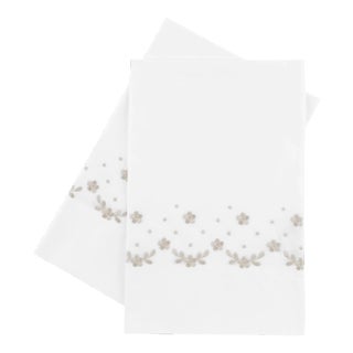 Meadow King Pillowcases in Platinum - a Pair For Sale