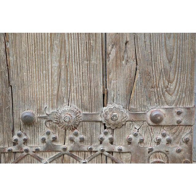 Chinese Antique Chinese Pine “Garden” Compound Gate For Sale - Image 3 of 5