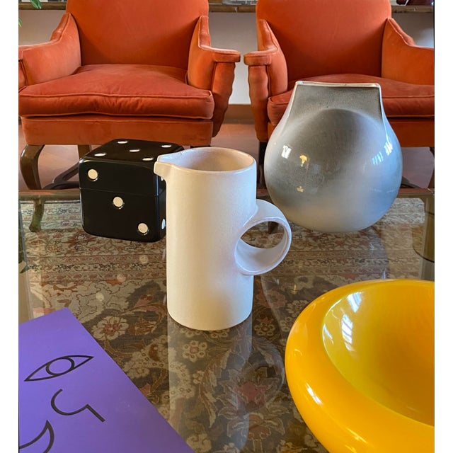 Pink Modern Italian White Ceramic Vase, 1980s For Sale - Image 8 of 18