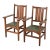 Gustav Stickley Harvey Ellis Antique Mission Oak Arts & Crafts Armchairs, Pair For Sale