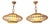 Flying Saucer Bamboo Pendant Light from Louis Sognot, 1950, Set of 2 For Sale