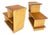 Pair of Restored 1950s Solid Mahogany & Bamboo Reed Step End Side Tables Stands For Sale