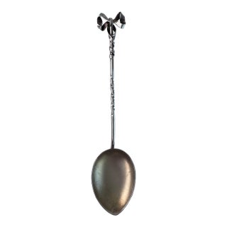 Antique Sterling Bow Sugar Spoon For Sale