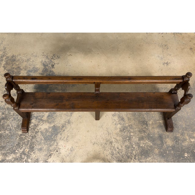 French Provincial Mid 19th Century French Provincial Oak Hall Bench For Sale - Image 3 of 18