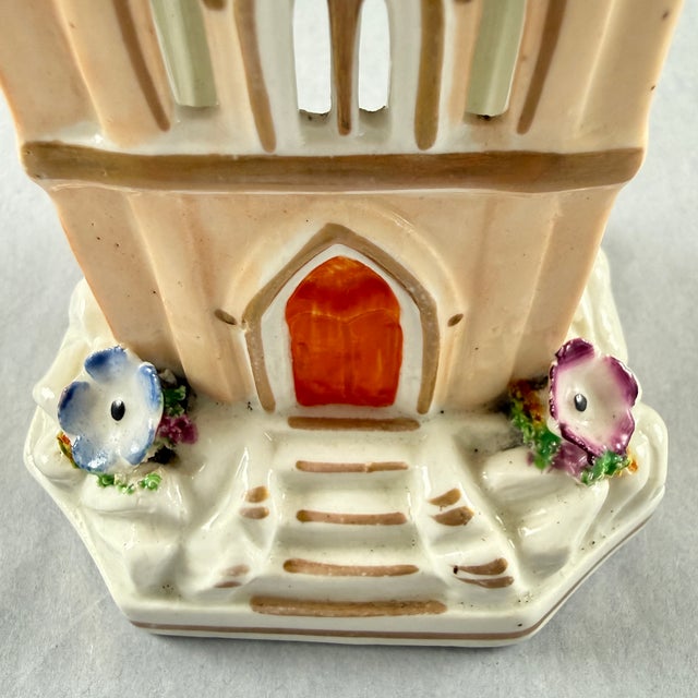 Staffordshire Salmon Roof Bocage Pastille Burner For Sale - Image 9 of 13