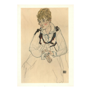 Egon Schiele Lithograph 54 the Artist’s Wife 1968