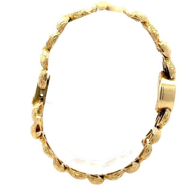 Mid-Century Modern Rolex Ladies Vintage Wrist Watch 14k Yellow Gold Bracelet-1950s For Sale - Image 3 of 8