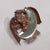 Antique Hand-Carved Wooden Eagle Mirror with Crescent Glass Item e8168 This decorative wall mirror features a finely hand-...
