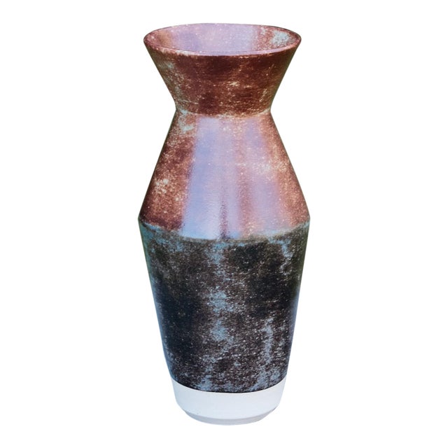 Angular Stoneware Vase For Sale