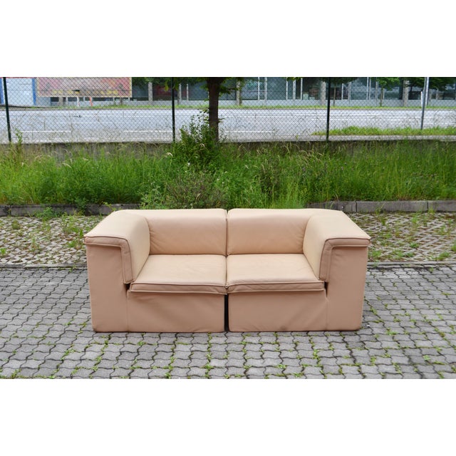 Set of Lübke Quattro Q System Modular Leather Sofa from Lübke, 1980s For Sale - Image 4 of 14