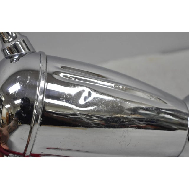 Vintage Art Deco Chrome Cocktail Martini Shaker Red Bakelite Handle by Chromium For Sale - Image 11 of 16