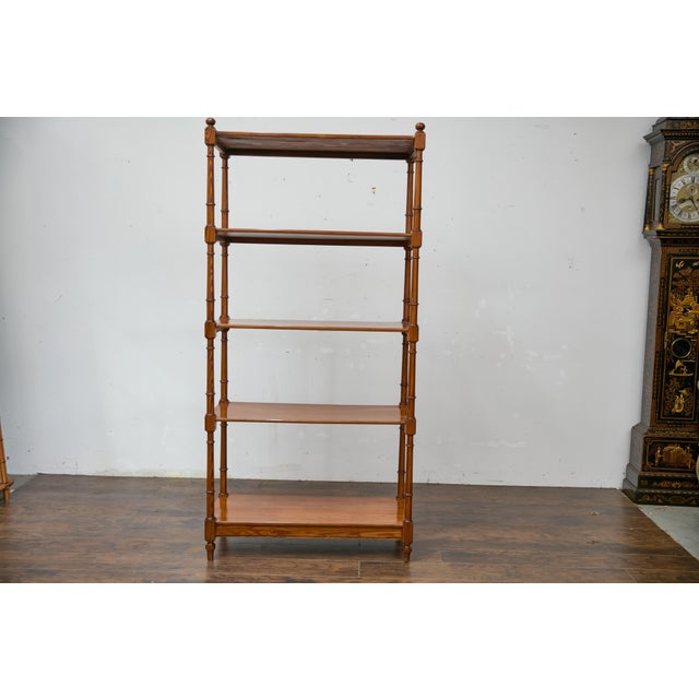 Early 19th Century English Regency Pine Etagere, Early 19th Century, Four Shelves, Turned Supports For Sale - Image 5 of 12