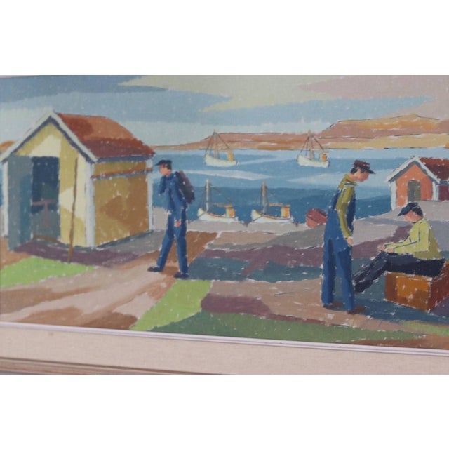 Gunnar Fohlin, Fishing Mode, 1960s, Oil on Canvas, Framed For Sale - Image 6 of 11