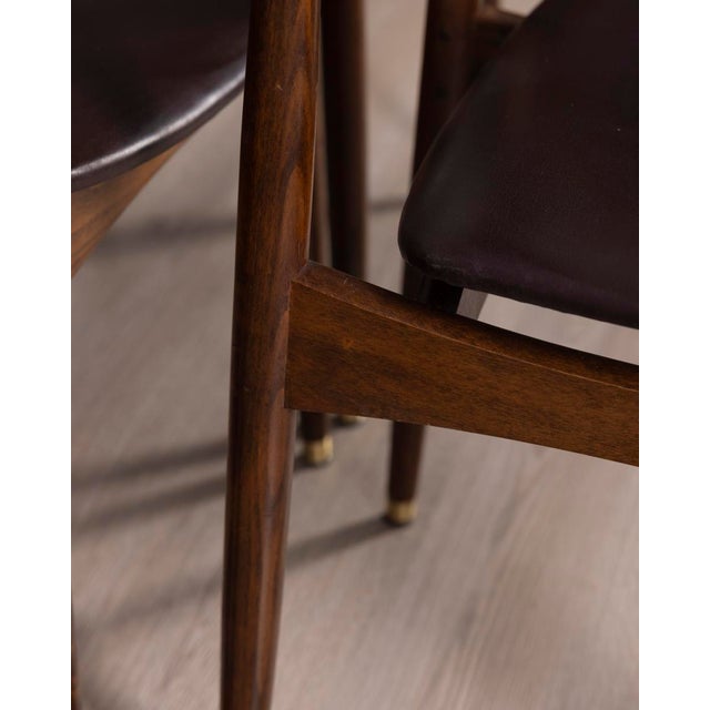 Vintage Wood and Leather Chairs by Anonima Castelli from Castelli, 1960s, Set of 8 For Sale - Image 9 of 16