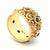Metal Vintage 1970s Etruscan Revival 14k Gold Ruby Wide Band Ring, Size 7.5 For Sale - Image 7 of 10
