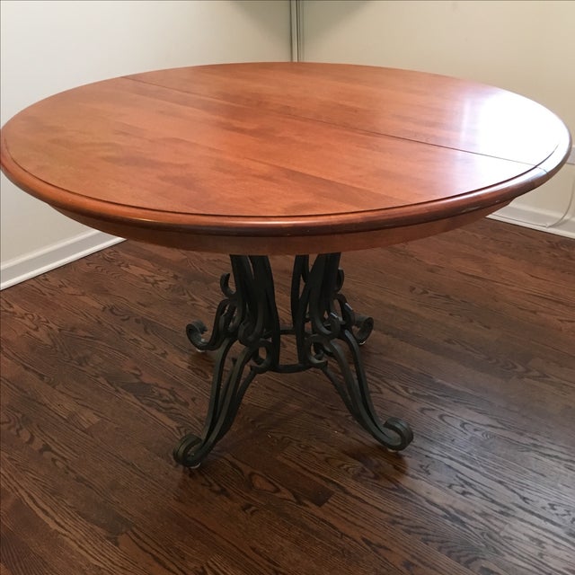 Nichols & Stone Iron Dining Table & Two Leaves Chairish