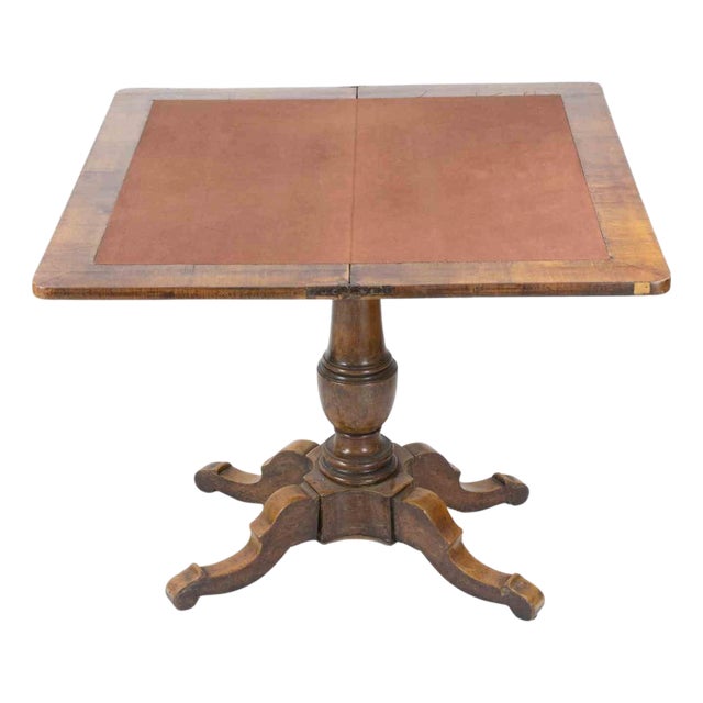 Vintage Italian Wood Game Table, 1950s For Sale