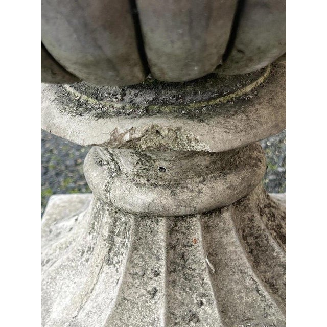 English Cast Stone Garden Urns, Set of 2 For Sale - Image 9 of 18