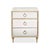 This exquisite nightstand features mirrored front and end panels that reflect light beautifully, adding a touch of glamour...