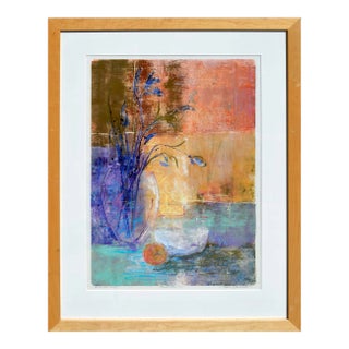 "Moving Still Life " Abstracted Still-Life Monotype by Anita Benarde For Sale