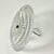 Glass Mid 20th Century Hollywood Regency Boho Chic Glass Diamond Point Bon Bon Plate. For Sale - Image 7 of 8