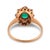 Early 20th Century Victorian Emerald Diamond 14k Rose Good Cluster Ring, Size 6.5 For Sale In Los Angeles - Image 6 of 6