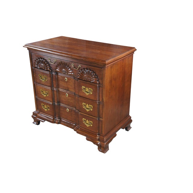 Harden Georgian style block front chest of drawers. Features a solid cherry frame with four dovetailed oak drawers. Drawer...