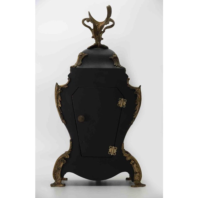 Boulle Style Table Clock in Wood and Brass from Kienzle, Early 20th Century For Sale - Image 9 of 10