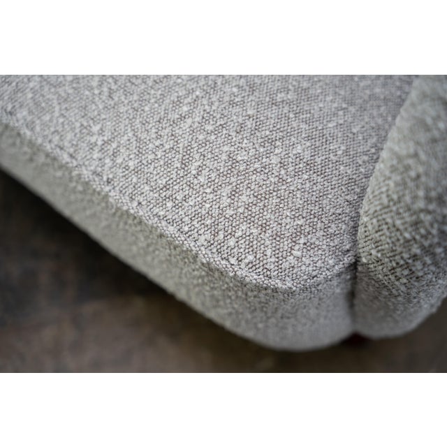 Vintage Wingback Chair in Bouclé Fabric from Mogens Lassen, Denmark, 1950s For Sale - Image 9 of 12