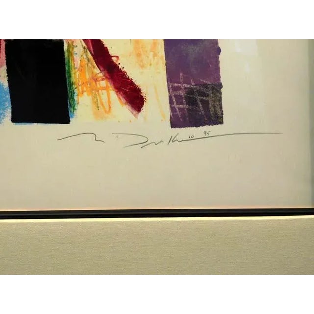 Abstract Vintage Mark Dickson Abstract Monotype Print on Paper, Framed For Sale - Image 3 of 4