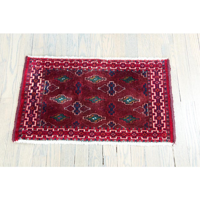Vintage Persian Turkmen Rug For Sale - Image 13 of 13