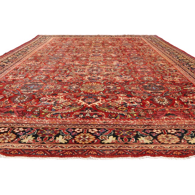 Victorian Antique Persian Mahal Rug, 10'07 X 17'01 For Sale - Image 3 of 10